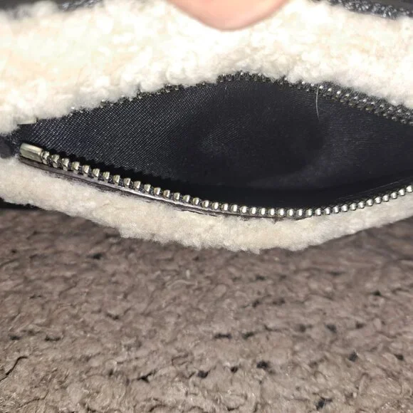 COACH-Rhyder-Shearling Black Leather-36490-Crossbody-Bag Charm-Near Mint - Picture 8 of 8